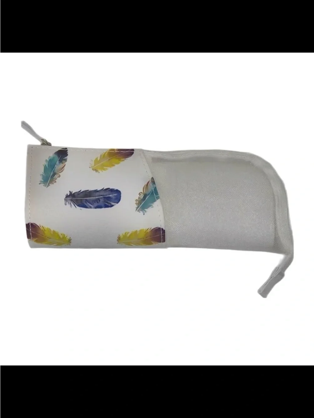 Japanese Kokuyo White Rainbow Feather Critz Standing Makeup Brush Pen Case